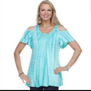 Cold Shoulder Short Sleeve Tunic